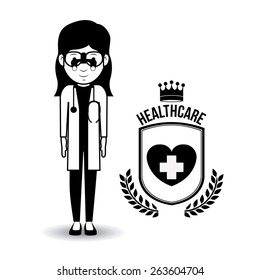 Doctor  design over white background, vector illustration