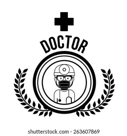 Doctor  design over white background, vector illustration