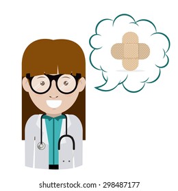 Doctor digital design, vector illustration eps 10