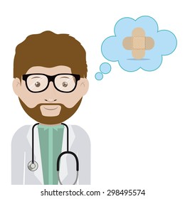 Doctor digital design, vector illustration eps 10