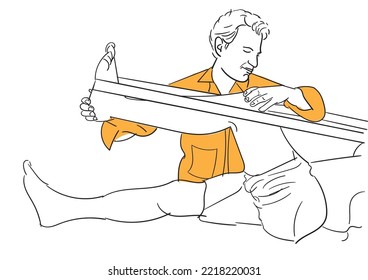 Doctor Haciendo Fitotheraphy Vector Art