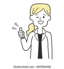 Doctor doing thumbs up with a smile