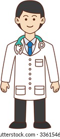 Doctor doodle cartoon design illustration