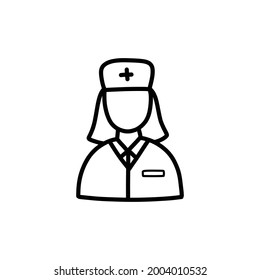 doctor doodle icon, vector illustration