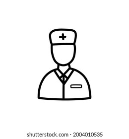 doctor doodle icon, vector illustration