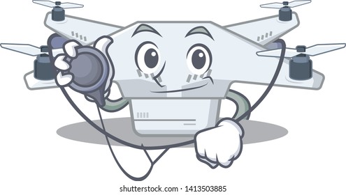 Doctor drone isolated with in the mascot
