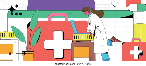 Doctor epidemic prevention and anti epidemic flat vector concept operation illustration
