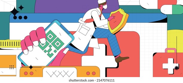 Doctor epidemic prevention and anti epidemic flat vector concept operation illustration
