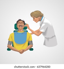Doctor examination teeth