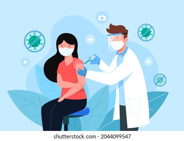 The doctor examined the disease, gave the patient a risk of contracting the Coronavirus and vaccinated him against the virus and made an appointment for additional injections to complete the dose