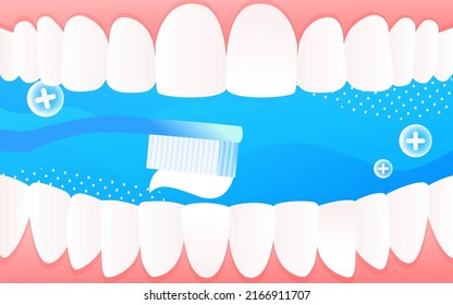 Doctor examining patient's mouth, International Day of Love Teeth, vector illustration