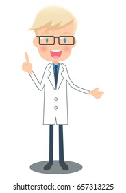 Doctor to explain in a white robe