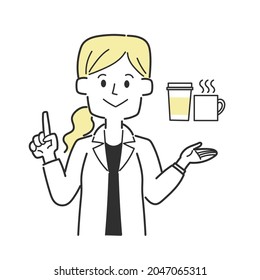 A doctor explaining caffeine intake