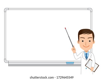doctor explaining in front of whiteboard Doctor, presentation, meeting