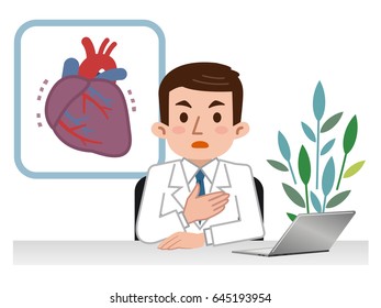 Doctor explaining the heart