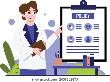 Doctor is explaining his policy