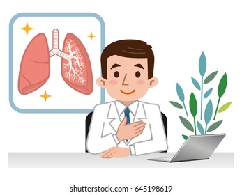 Doctor explaining the lungs