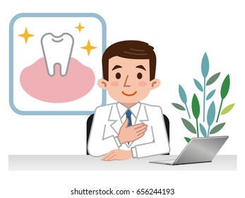 Doctor explaining teeth