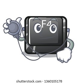 Doctor f4 button installed on cartoon keyboard
