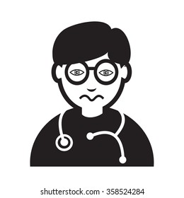 Doctor Face emotion Icon Illustration sign design