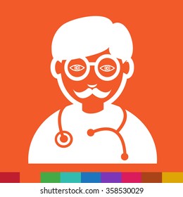 Doctor Face emotion Icon Illustration sign design