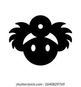 Doctor Face Icon – Medical Professional Symbol in Flat Style