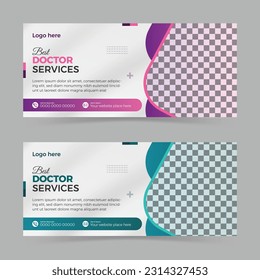 Doctor Facebook Cover Photo. Medical healthcare Facebook covers photos for social media, promotion web banner ads sale.