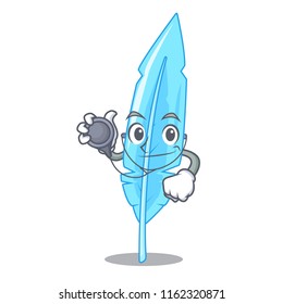 Doctor feather character cartoon style