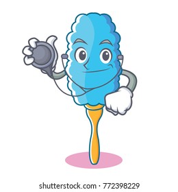 Doctor feather duster character cartoon