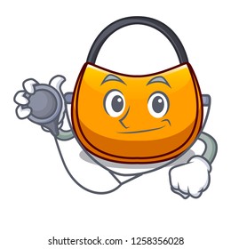 Doctor female hobo bag isolated on mascot