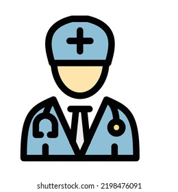 doctor Fill Vector Icon easily modified

