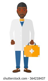 Doctor with first aid box.