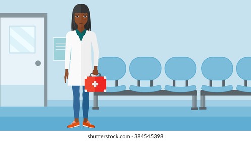 Doctor with first aid box.