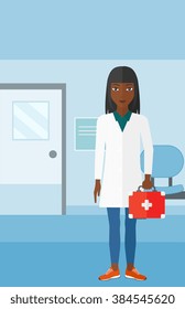 Doctor with first aid box.