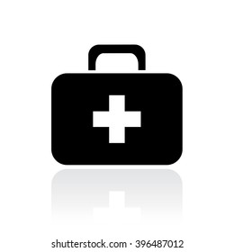 Doctor first aid case illustration