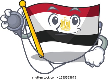 Doctor flag egypt mascot the character shape