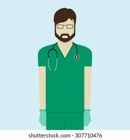 Doctor flat design