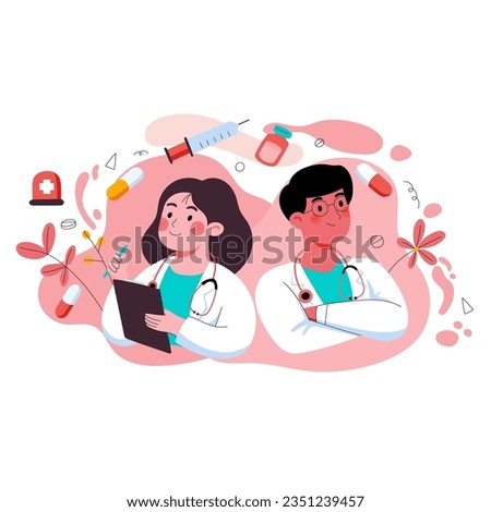 Doctor Flat design Character Vector