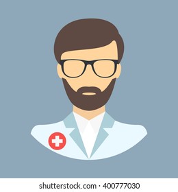 Doctor. Flat design. Vector illustration