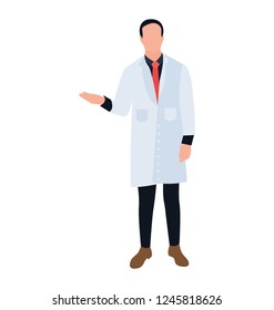 Doctor with flat icon design