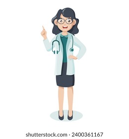 doctor flat illustration, design, vector, character