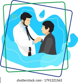 Doctor flat illustration. good for your template desain