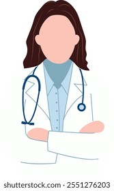 Doctor Flat Illustration vector template