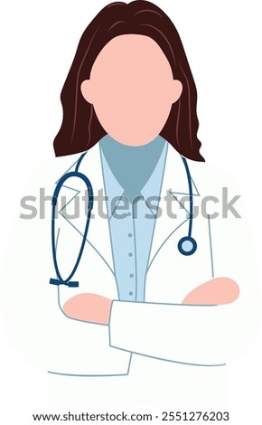 Doctor Flat Illustration vector template