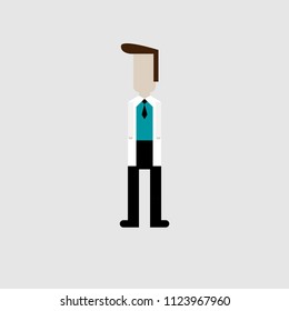 Doctor in flat stlye.Vector illustration.