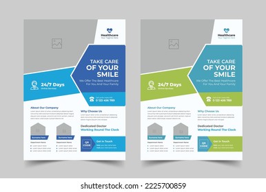 Doctor Flyer Template, Medical Flyer Template Design, a4 flyer, Hospital Flyer
