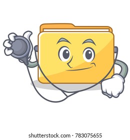 Doctor folder character cartoon style