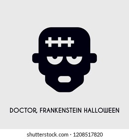 Doctor, Frankenstein Halloween Vector Icon