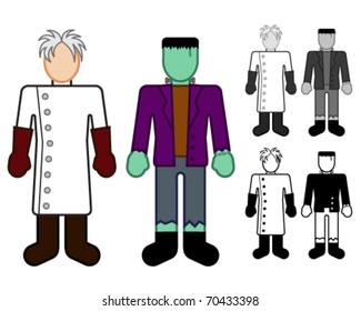 Doctor Frankenstein and Monster Classic Character Figures