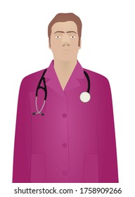 Doctor. front view. vector illustration